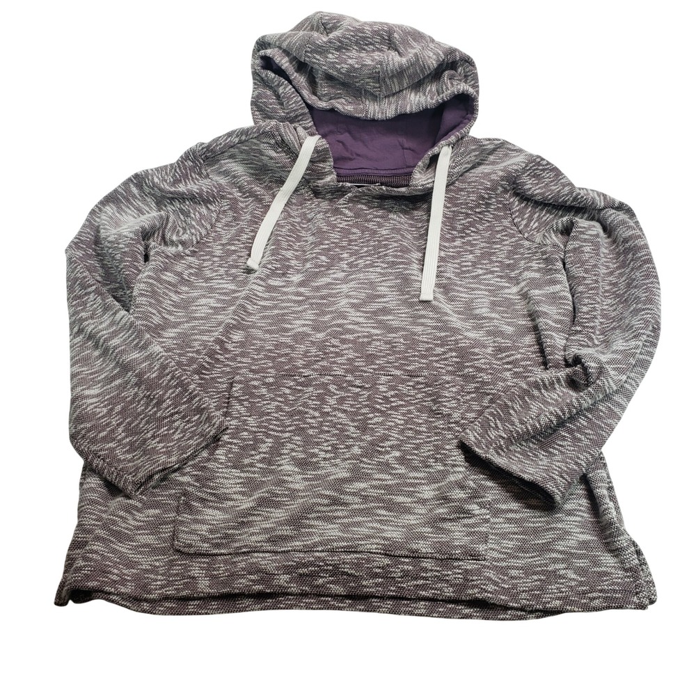 Hang Ten Mens Space Dye Pullover‎ Hoodie XL Purple White A2033040AF